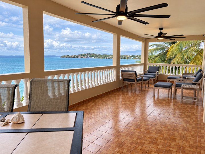 Upstairs ocean veranda